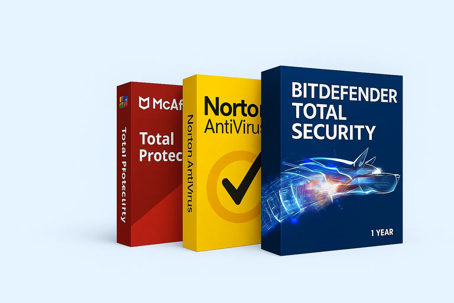 Sammenligning af de 5 bedste antivirusprogrammer i 2025 – Norton, Bitdefender, McAfee, Avast og AVG