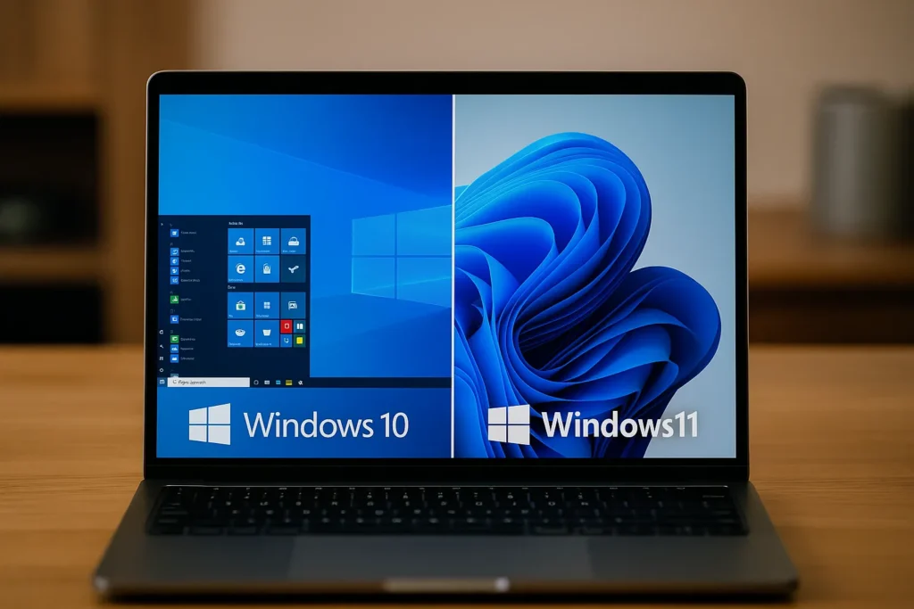 Sammenligning av Windows 10 og Windows 11 – design, funksjoner, ytelse og sikkerhet.
