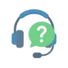 Hjælpe-ikon i transparent baggrund – support og assistance